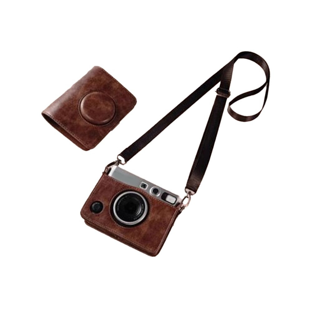 Pu Leather Camera Bag For Fujifilm Instax Mini Evo Protective Case With Shoulder Strap Camera Accessory Storage C 6133340773359