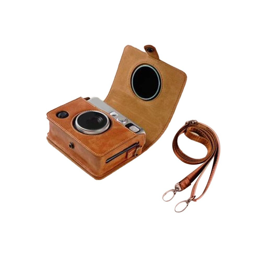 Pu Leather Camera Bag For Fujifilm Instax Mini Evo Protective Case With Shoulder Strap Camera Accessory Storage D 6132468324207