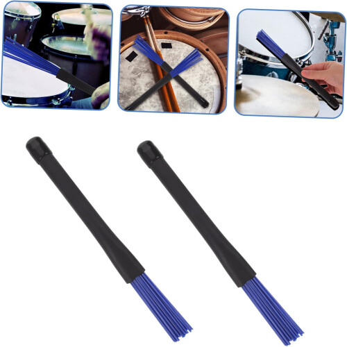 Drum Brushes Nylon Retractable Jazz Snare Drum Sticks with Durable Plastic Handle 2