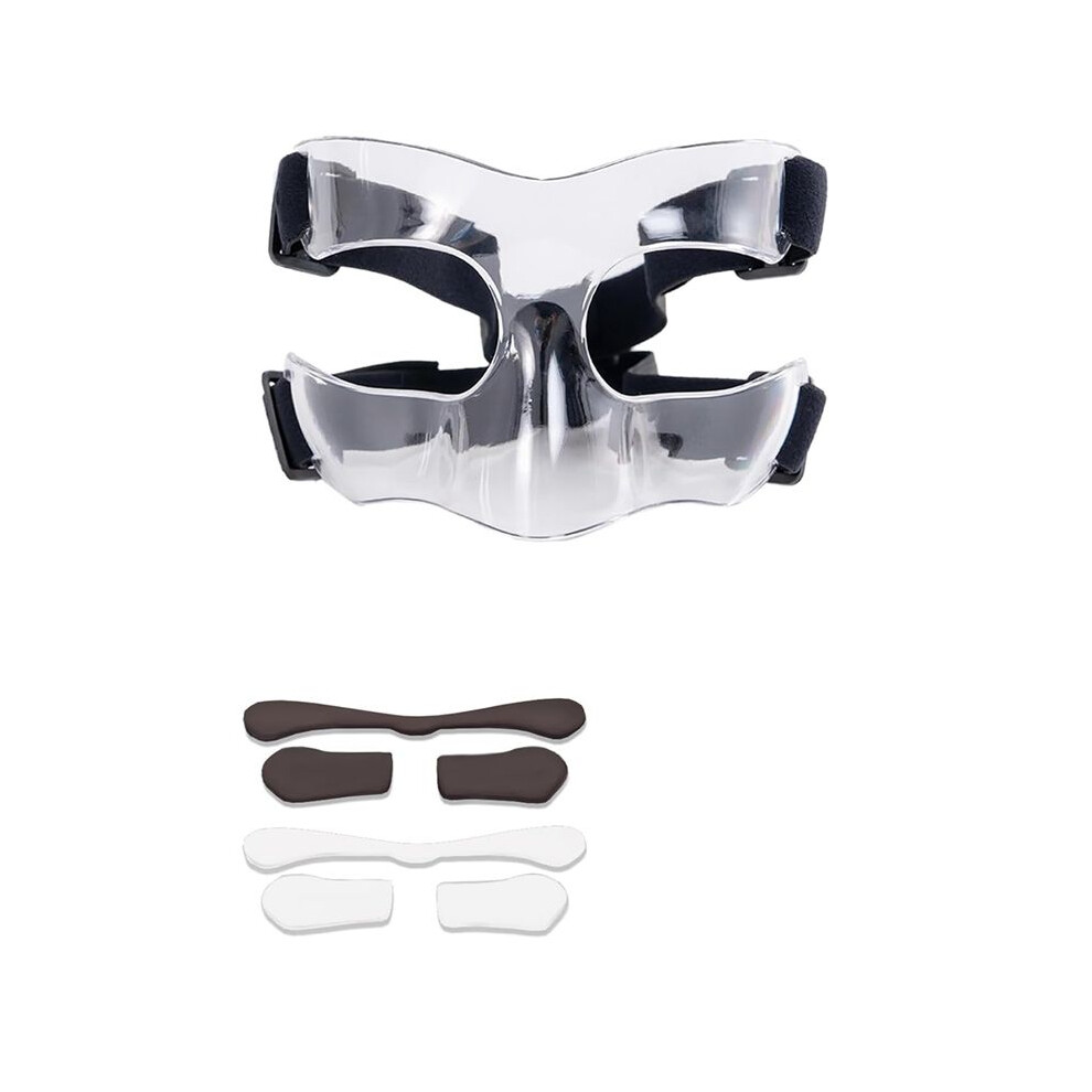Sports Face Guard, Nose Guard For Broken Nose, Basketball Football Softball Training Face Protect Shield, Clear Open 6131641833277