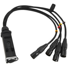 RJ45 CAT5 Shielded Cable to 4 Channel 3-Pin XLR Male Connectors Multi-Network Receiver Cable for Stage Studio