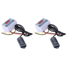2X XH-W3005 AC 110-220V 10A Cyfrowy Regulator Wilgotności 0-99%RH Regulator Wilgotności z Czujnikiem Wilgotności