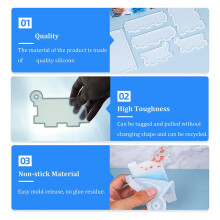 Resin Mold Silicone, Storage Box Silicone Mold Resin with Lid Set, Jewelry Storage Box Epoxy Resin Mold Cosmetics