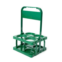 4 Holes Foldable Plastic Beverage Carrier,Reusable Drink Holder with Handle Portable Drink Holder Green