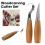 2PCS Stainless Steel Beech Carving Knife Scraper Spoon Handle Set Begi 5