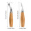 2PCS Stainless Steel Beech Carving Knife Scraper Spoon Handle Set Begi 3