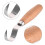 2PCS Stainless Steel Beech Carving Knife Scraper Spoon Handle Set Begi 4