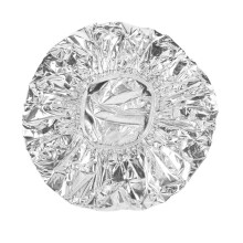 Shower Cap Heat Insulation Aluminum Foil Hat Elastic Bathing Cap for Women Hair Salon Bathroom -Silver