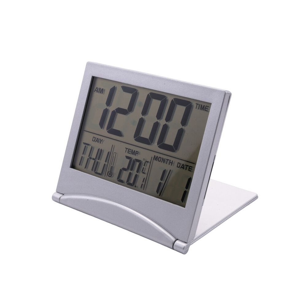 Digital Travel Alarm Clock Battery Operated Portable Large Number Display Clock With Temperature 12/24H Small Desk Clock Typecat