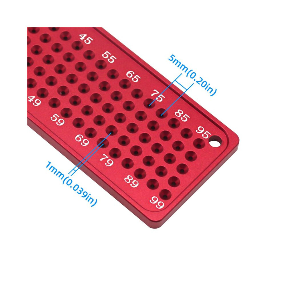 Woodworking Scribe 100Mm T-Type Ruler Hole Scribing Aluminum Alloy Lin 4852827007207