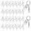 30 Pcs Engravable Metal Keychain Blank Rectangle Stamping Blanks for E 3