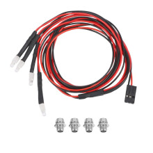 Kit 4 Luci LED 2 Fari 2 Rossi 3Mm per 1/24 RC Crawler Car Axial SCX24 90081 AXI00002 Parti di Aggiornamento