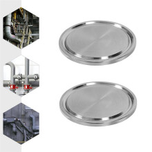 Stainless Steel Clamp Plugs, 2PCS Clamp End Cap, 1.5 Inch 304 Stainless Steel Sanitary Plug, for 2In Od Clamp Cover