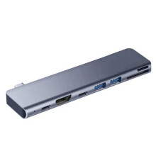 Tebe 7-In-1-Typ-C-Hub USB-C auf 4K HDMI-Kompatibel USB 3.0 SD/TF PD Schnellladesplitter USB-C-Dockingstation