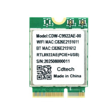 RTL8922AE WiFi7 Card 2.4G/5G/6G Tri-Band 6338Mbps Wireless WiFi Card Adapter Bluetooth 5.4 for Win10/Win11
