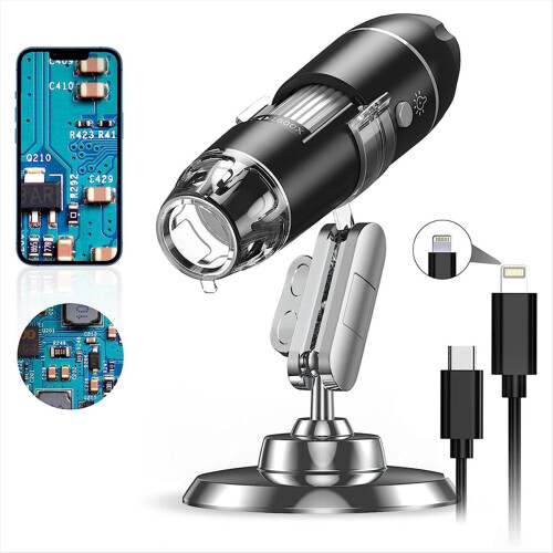 Digital Microscope Camera, Handheld USB 1440P HD Inspection Camera 50X