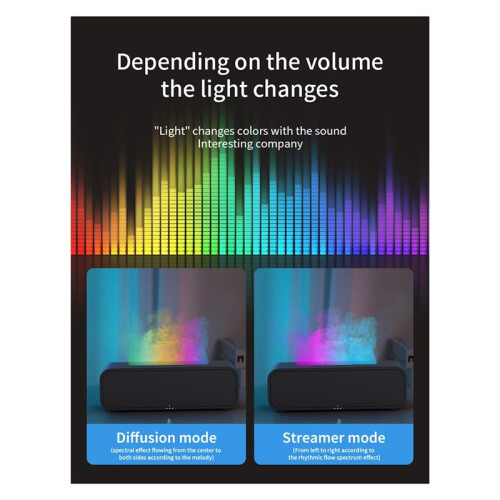 Simulated Flame Aromatherapy Machine Remote Control 7-Color Lighting Timing Mute Humidification Perfume Dilator Black 2