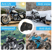 Motorcycle Cover Waterproof All Season Dustproof UV Protective Outdoor Scooter 210D Wear-Resistant Motorbike Cover L