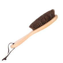 Shoe Cleaning Brush with Handle Soft Bristles for Dust and Dirt Removal, Hangable Beige 22.5cm