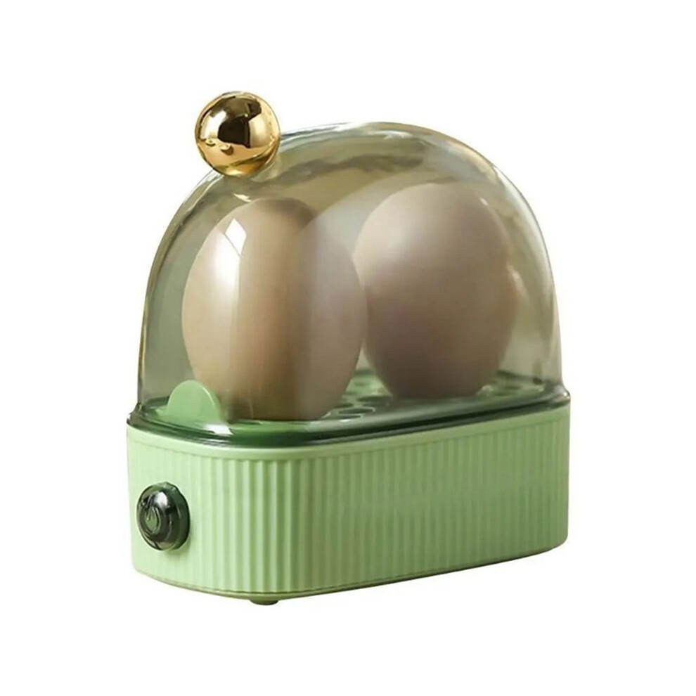 Electric Egg Boiler Automatic Cooker Rapid Egg Boiler Breakfast Machine Multi-Function Egg Cooker 2 Eggs Eu Plug Green