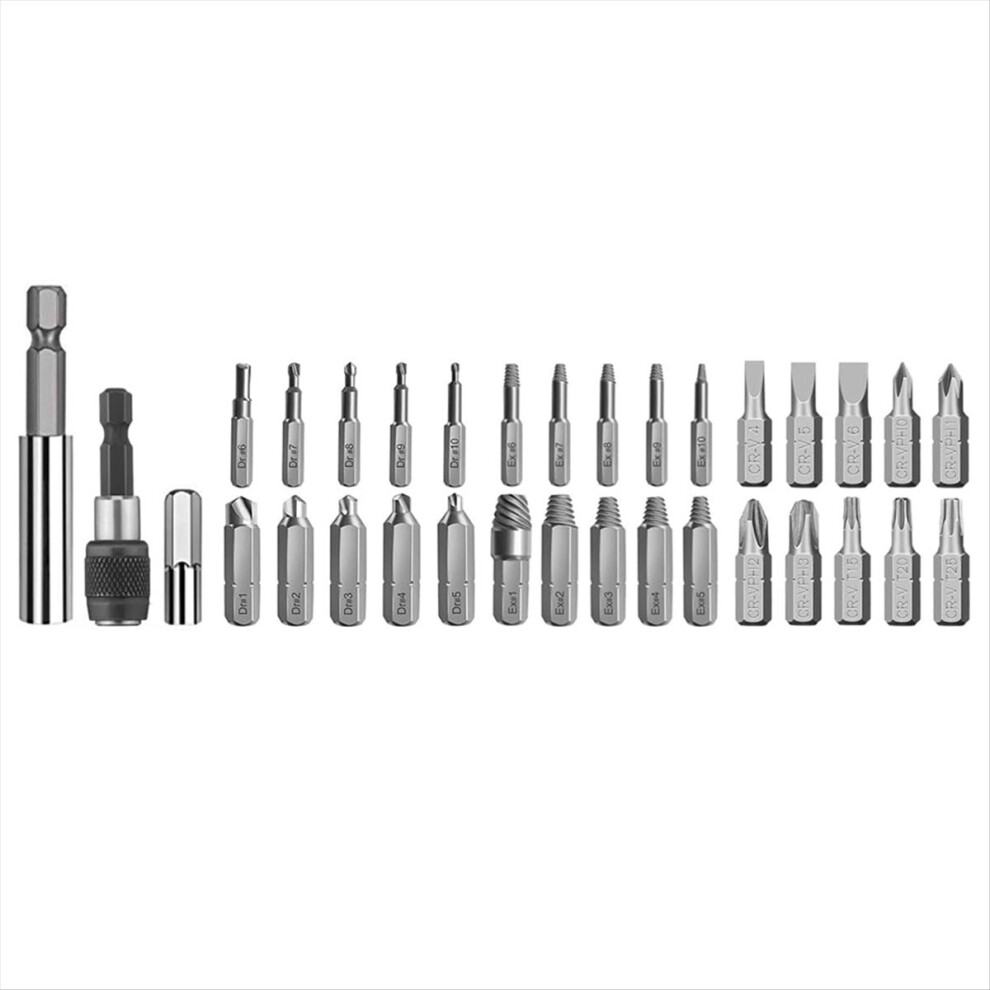 33Pcs Damaged Screw Extractor Kit & Screwdriver Bits Set Easy Out Stri 4852827025928