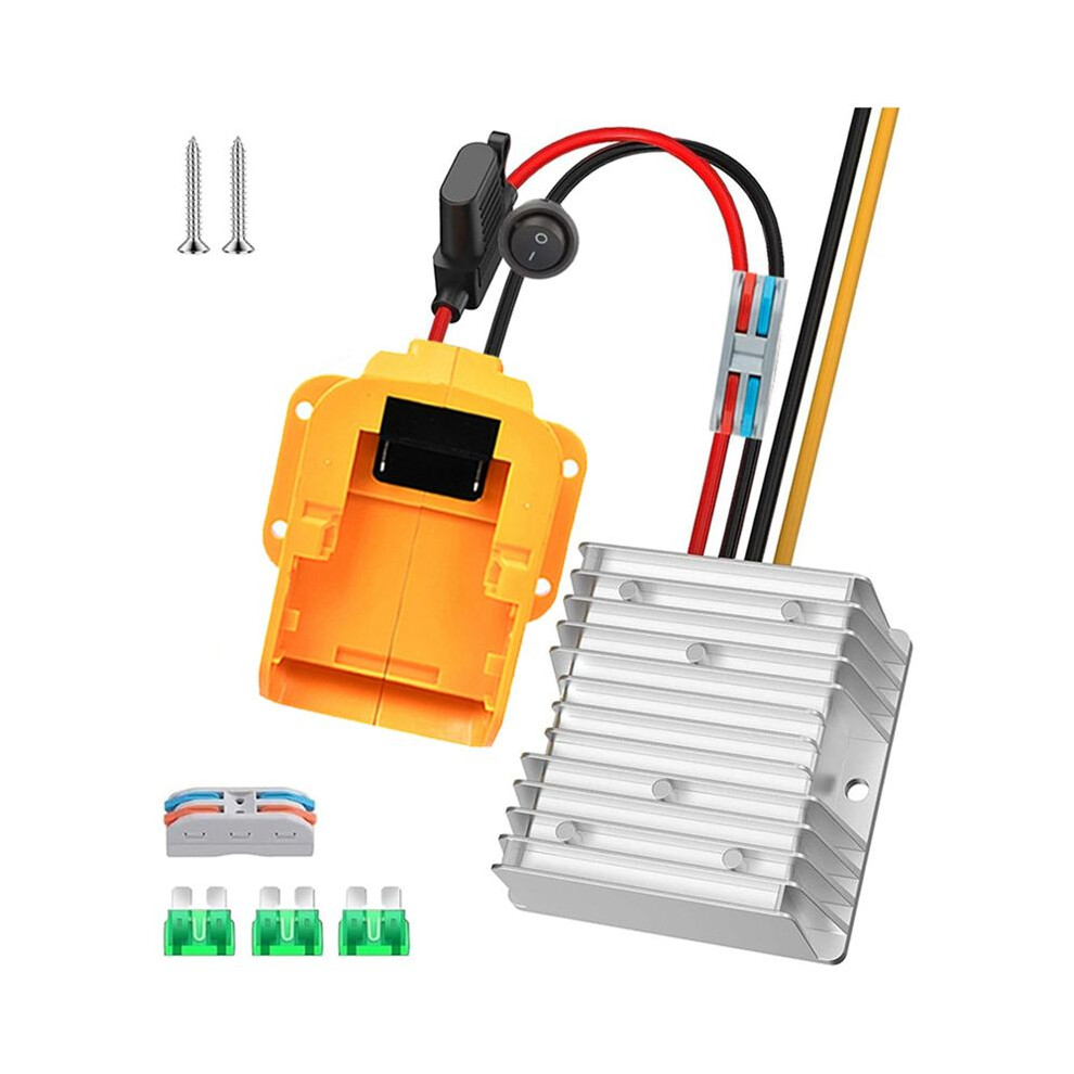 20V To 12V Step-Down Converter For Dewalt 20V Power Wheel Battery Adapter Dc 12V 20A 240W Buck Converter With Fuse 6131555063586