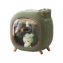 Cartoon Air Humidifier 500ML Large Capacity Aroma Essential Oil Diffuser Cute Dolls Double Spray Colourful Lights Green