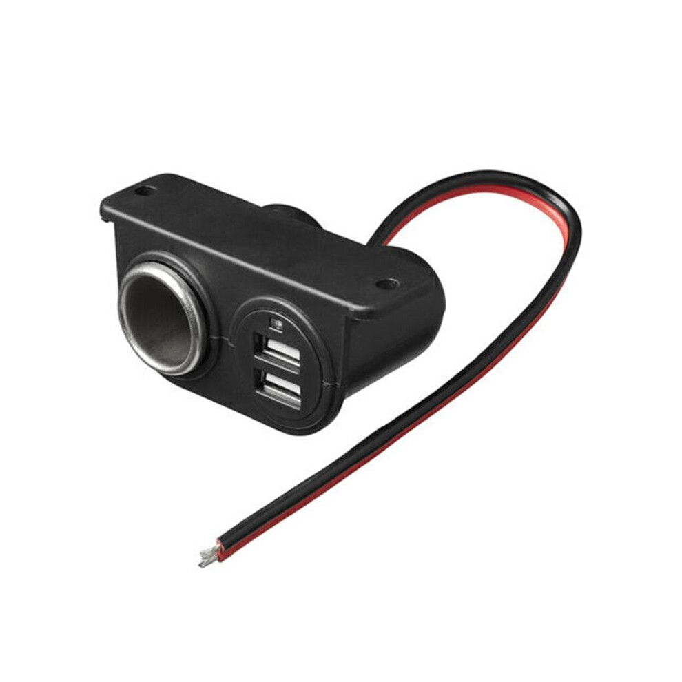 Usb Ports Socket Dc 5V 3.1A Dual Usb Built-In Car Camper Adapter Lighter Multi Plug Cigarette Charger Car 12-24V 6132295007090