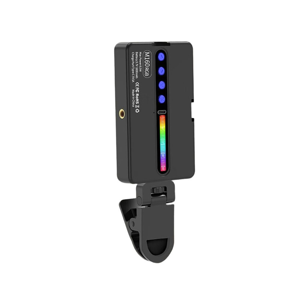 M160 Rgb Led Video 2700-6500K Handheld Photography Fill Lamp Cri95+ Built-In 1800Mah Cold Shoes Vlog Pocket Light 6131627765066