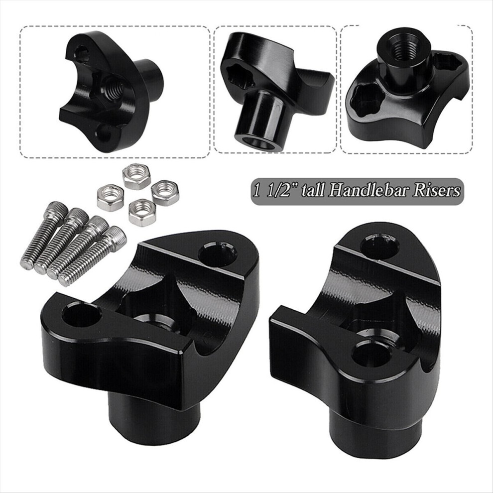 1In Handlebar 1 1/2In Risers For Dyna Softail Sportster Xl 883 1 Black 4852827014137