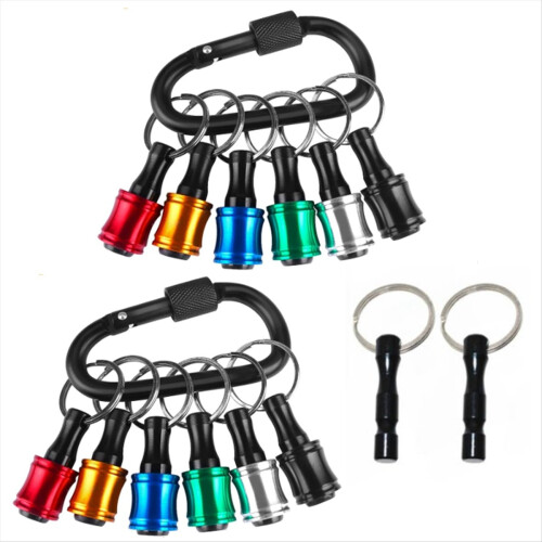 1/4 Inch Hex Bits Holder Keychian, Keychain Extension Bar Screwdriver