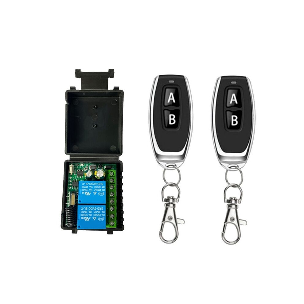 433Mhz Rf Remote Control Dc6v-30V 2Ch Rf Relay Receiver With Remote Control For Garage Door Control Light 6131186942472