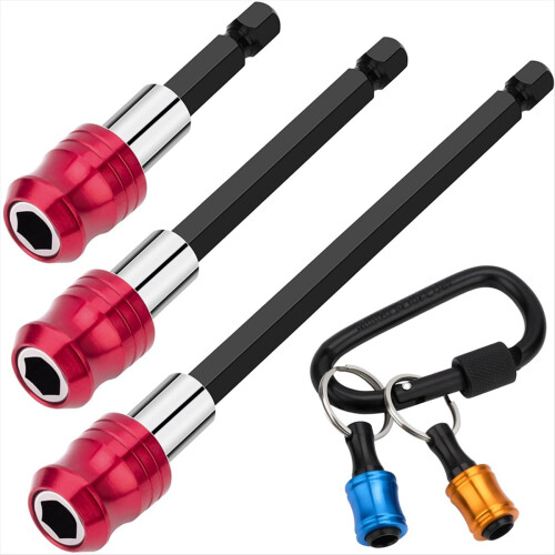 5Piece Magnetic Drill Bit Extension Set, 3PCS Kit with 3 Sizes and 2PC 1