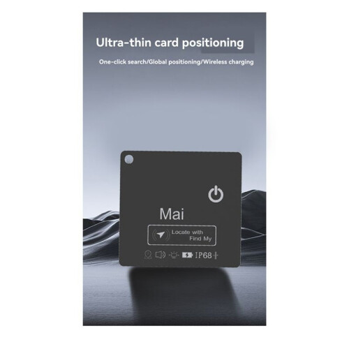 Mini Wallet Tracker Card Wireless Charging Tracking Location Gps Locator Smart Tag Work with Find My 1