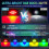 RGB LED Rock Lights, Multifunction Neon Underglow Waterproof Light with APP Control Multicolor Lights for ATV UTV SUV,B 9