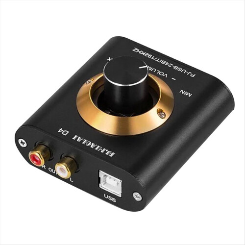 D4 Mini Headphone Amplifier PC External USB Sound Card CM6642 192KHz 2
