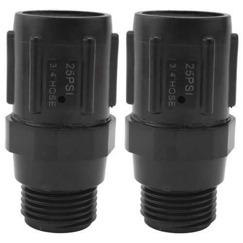 Drip Irrigation Pressure Regulator 25 PSI 3/4 Inch Hose Thread Drip Irrigation Pressure Reducer - 2 Pack