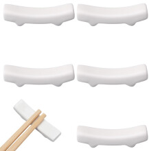 Pack of 6 White Ceramic Chopstick Stands for Wedding Dining Table Decoration