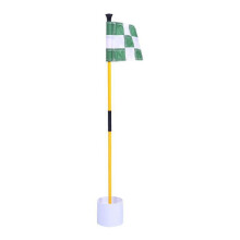 Green and White Green Flag, Colorful Two-Section Checkered Green Target Hole Cup Flagpole, Supplies