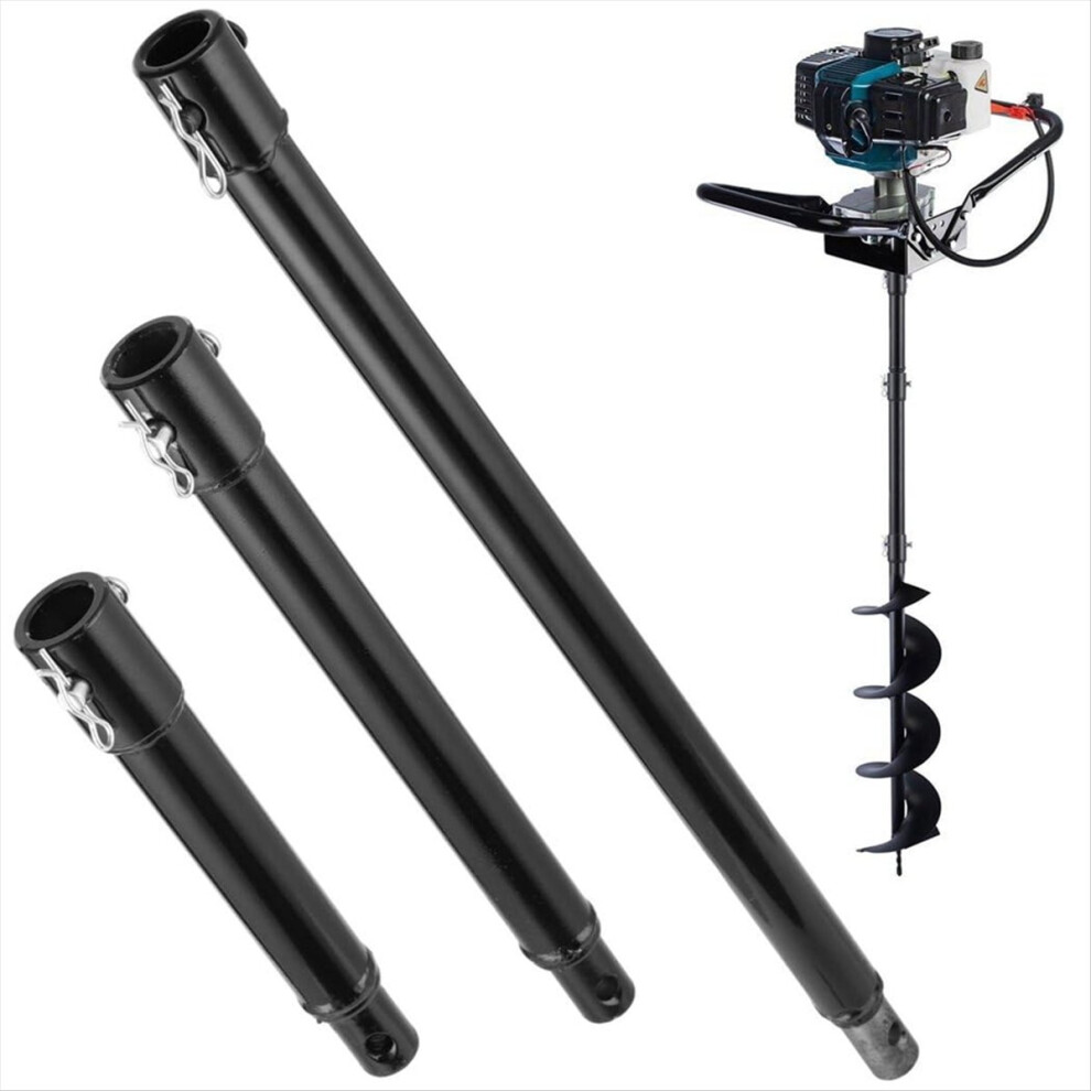 3Pcs Auger Extension Drill Bits, 3/4In Shaft Earth Bit Extension, Gard 4852827051392