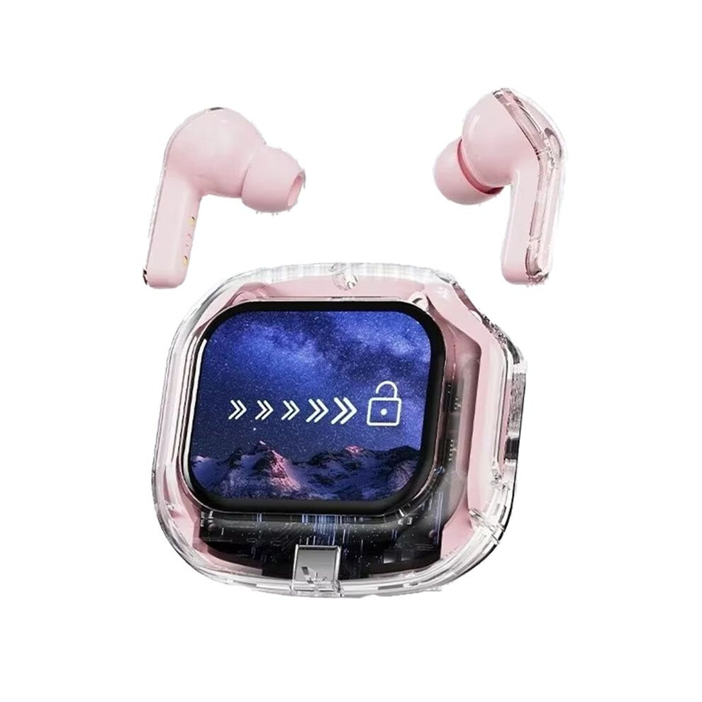 Wireless Bluetooth-Compatible Earphones Intelligenttouch Color Lcdscreen Earbuds Hifi Noise Reduction Stereo Earphones,A 6131641861058