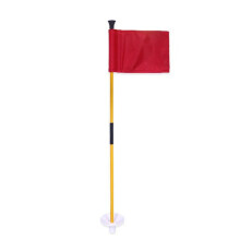 Bandeira Verde de Golfe Vermelha, Mastro Destacável de Duas Seções, Fácil de Transportar Copo de Buraco de Bandeira de Alvo Verde