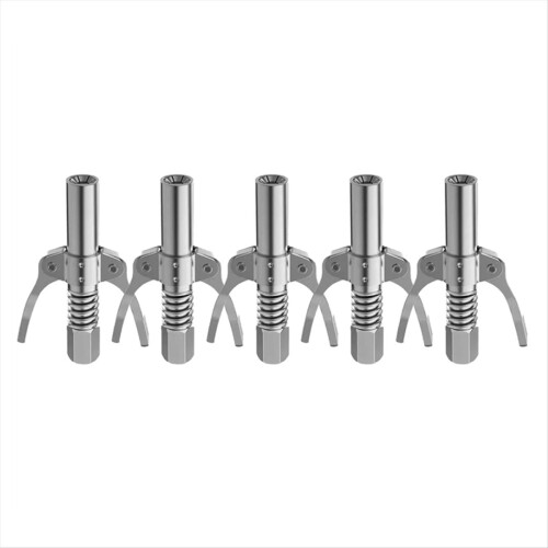 5PCS Grease Coupler 10000PSI Heavy-Duty Quick Release Oil Pump Two Eas
