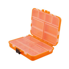 Fishing Tackle Box Fishing Accessories Container Flexible Bait Lure Bait Storage Box for Outdoor Fishing Freshwater Saltwater, Orange