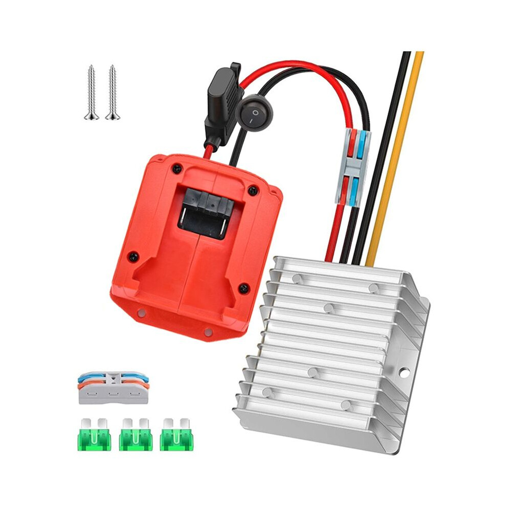 18V To 12V Step-Down Converter For Milwaukee 18V Power Wheel Battery Adapter Dc 12V 20A 240W Buck Converter With Fuse 6133752311903
