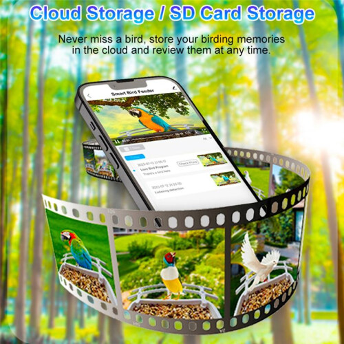 Bird Feeder Video Camera with Solar Panel WiFi Wireless Outdoor Solar Camera Motion Detection Bird Watching Camera 1