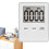 Digital Kitchen Timer, Timer, Egg Timer, Suitable for Work, Sports Timer, Game, Cooking Timer, 2 Pack White 3