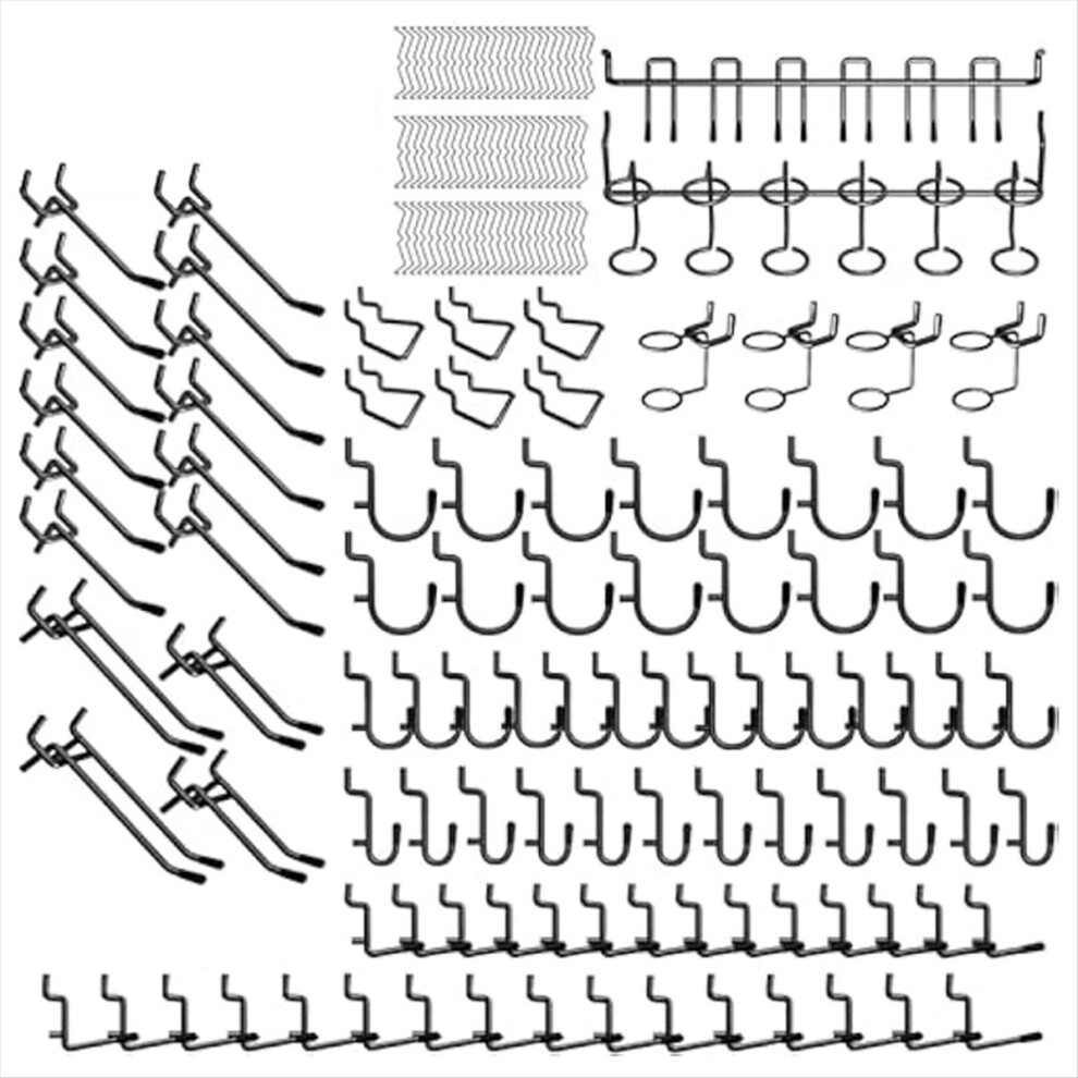176Pcs Pegboard Hooks Set,1/4Inch Metal Peg Board Hook Assortment With 4852827043199
