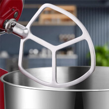 Aufsatz für 5-6QT-Schüssel mit kippbarem Kopf, Edelstahl, Flach