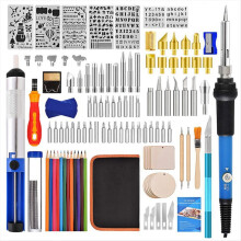 Pyrography ,120PCS Wood Burning Tool Burner with Adjustable Temperatur